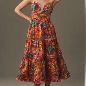 Farm Rio Beaded Midi Dress